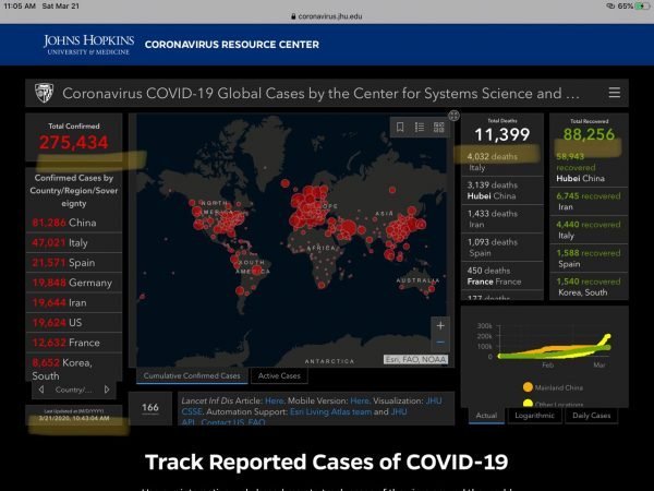 Coronavirus spread map screenshot infographic 10