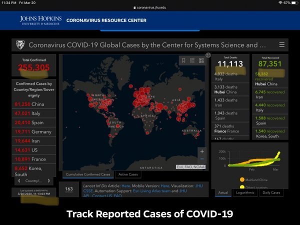 Coronavirus spread map screenshot infographic 6