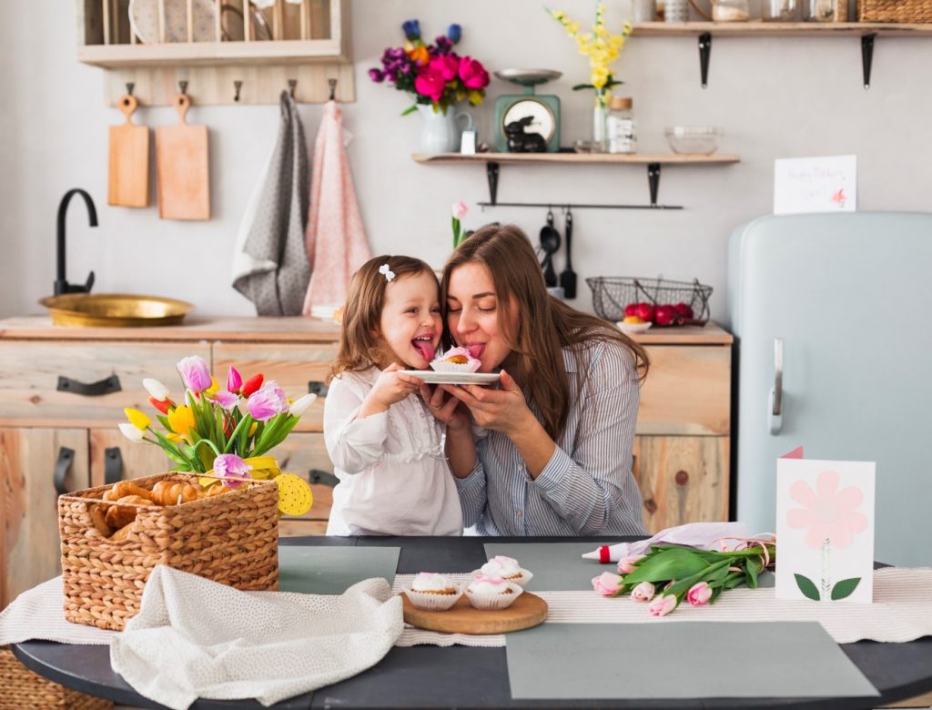 Flowers in kitchen for happy living