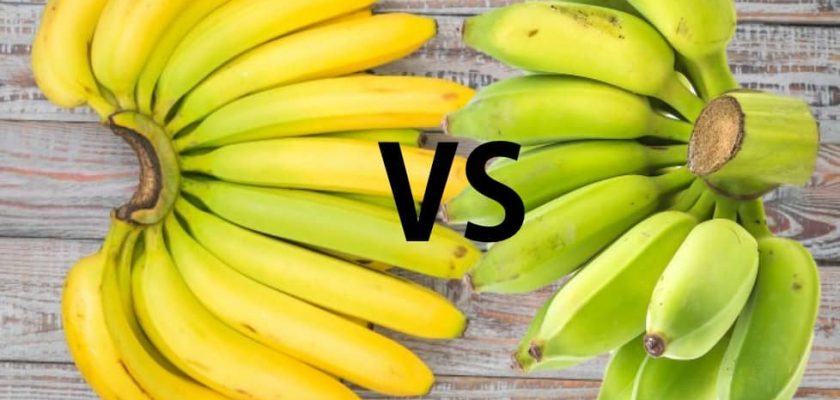 Yellow ripe or green unripe banana