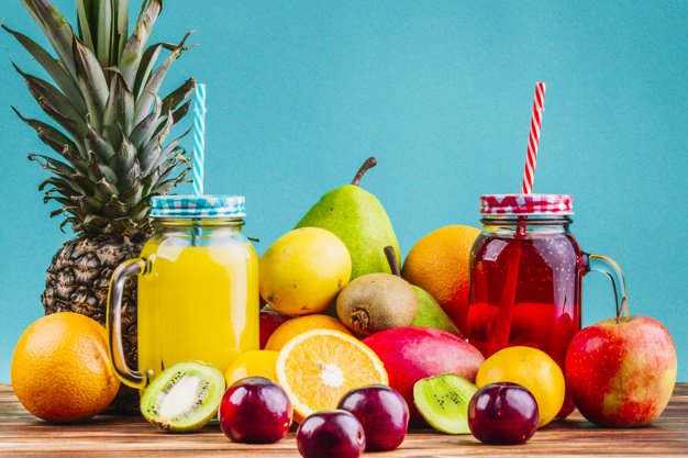 eating variety of fruits