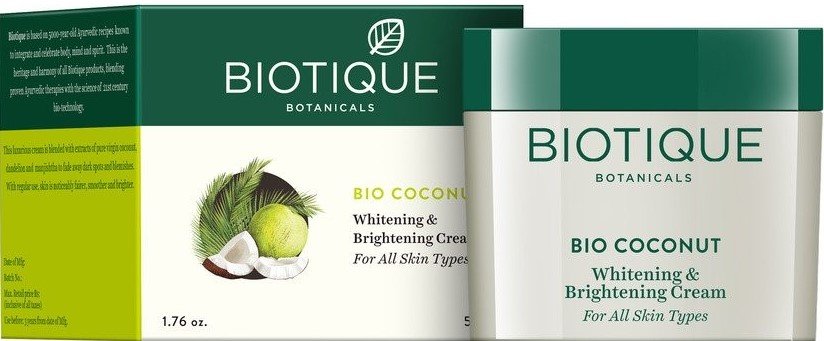 Biotique Bio Coconut Whitening and Brightening Cream_brightening cream for oily skin