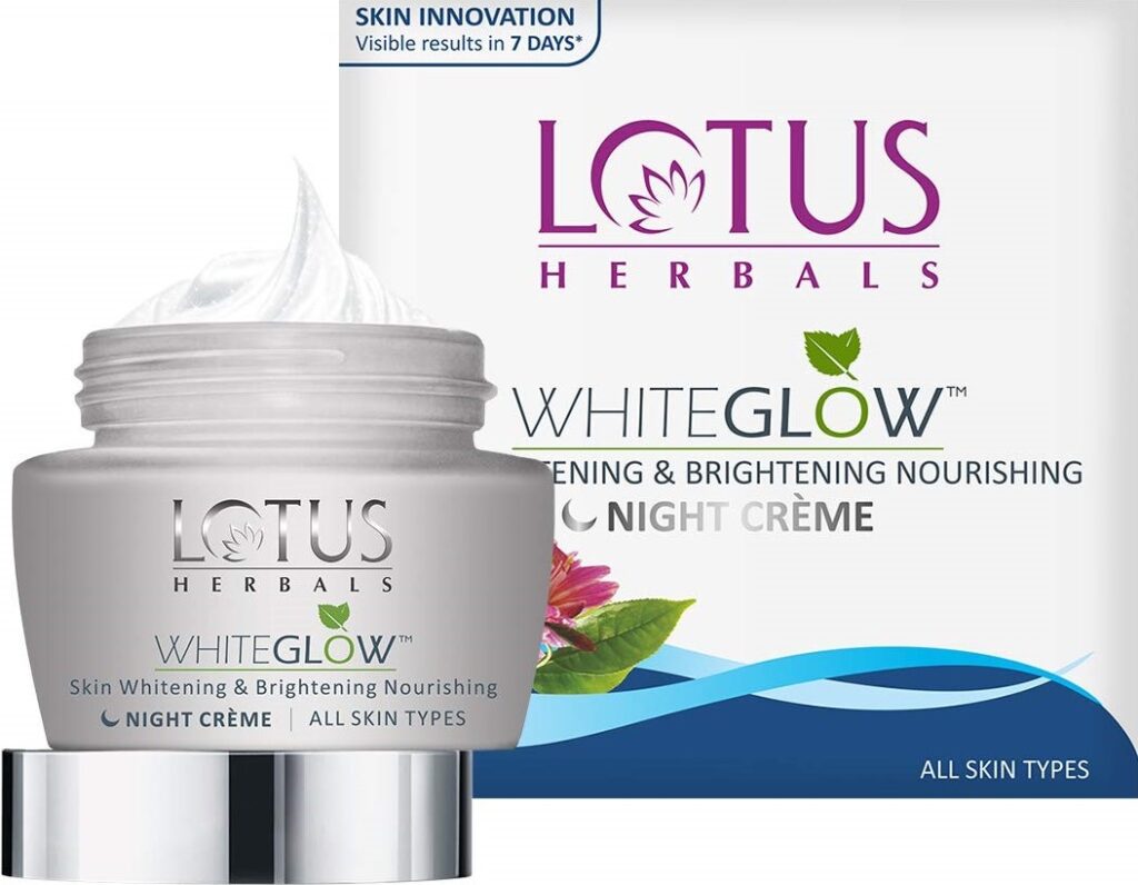 Lotus Herbals White Glow Skin Whitening and Brightening Nourishing Cream for oily skin