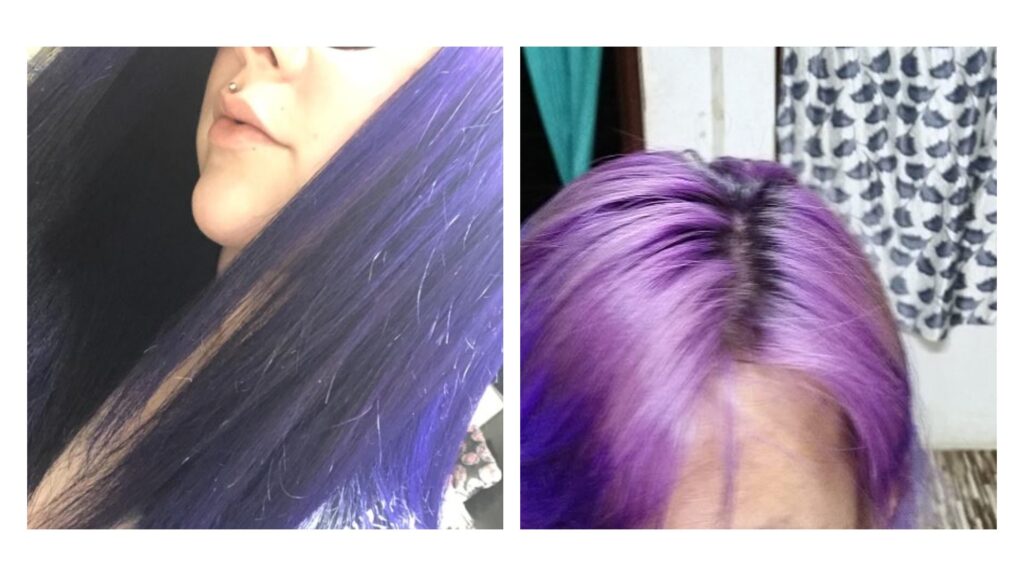 Color depositing shampoo, Purple hair dye shampoo and conditioner