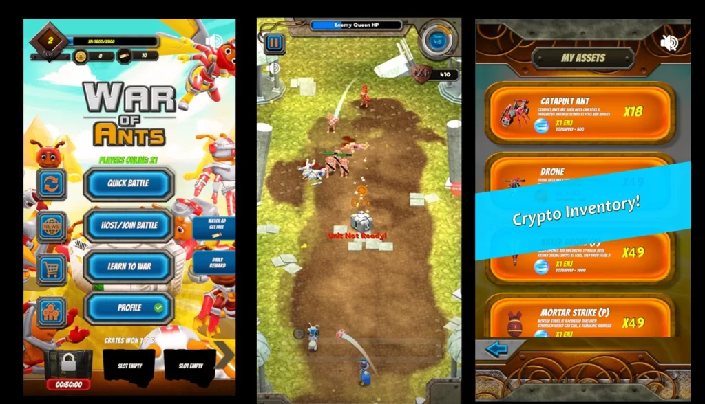 List of Top 12 Best NFT Crypto Games on Mobile war-of-ants-Crypto-NFT-mobile-game