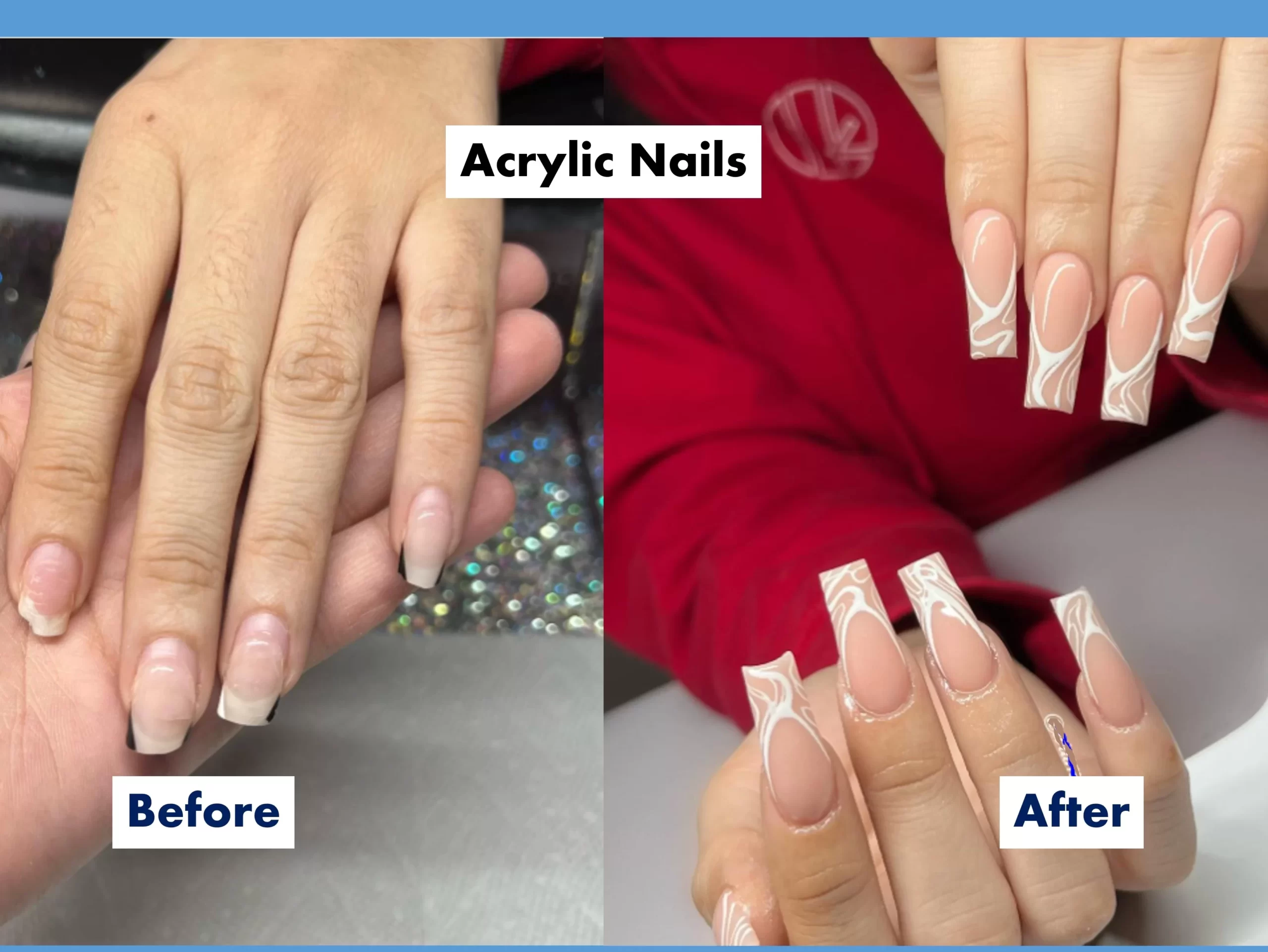 Acrylic nails before after
