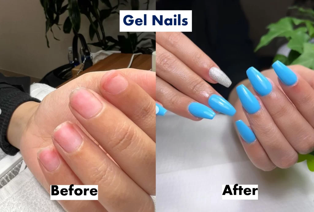 gel nails before after