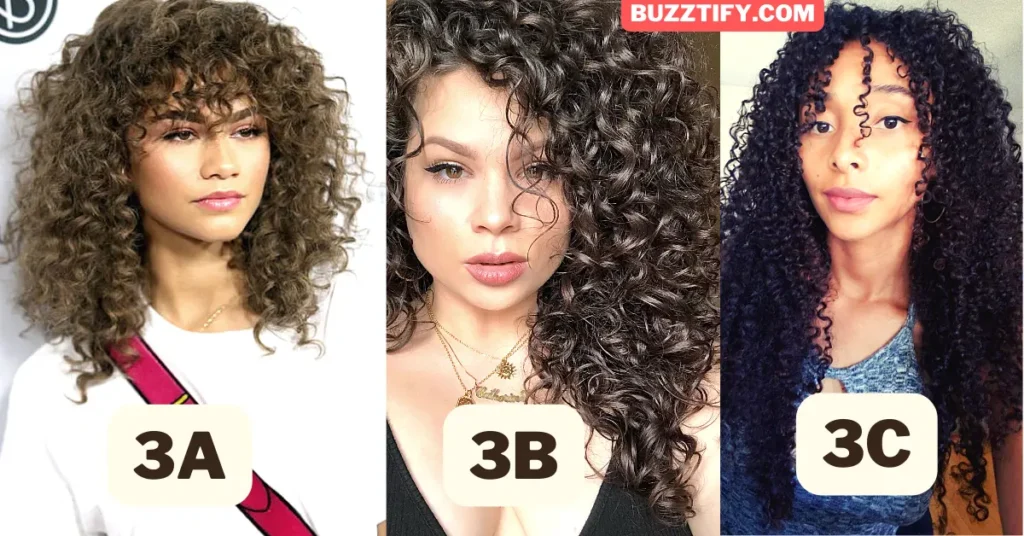 Curly Hair Types 3A, 3B, 3C