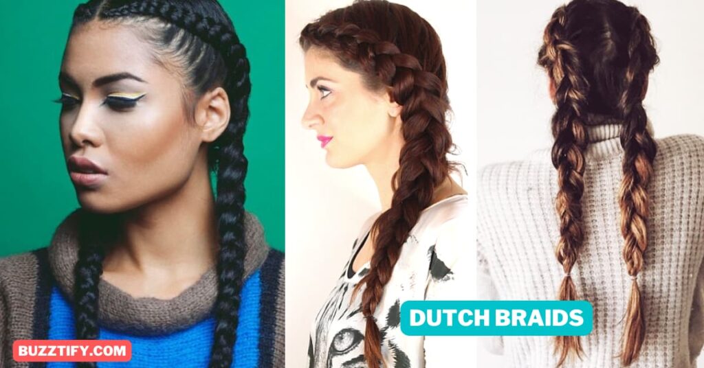 Dutch braid for long hair