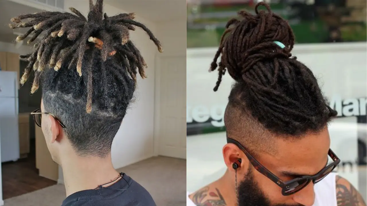 Pinaple Dreads for men and pony tail dreads