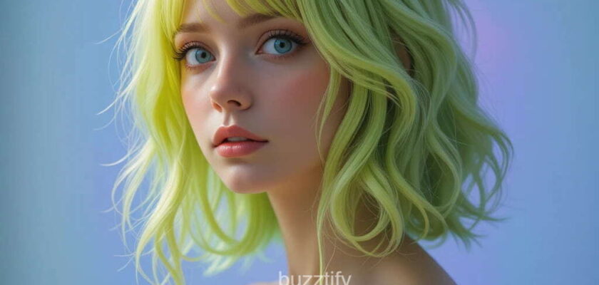 Lemon Green Short Hair