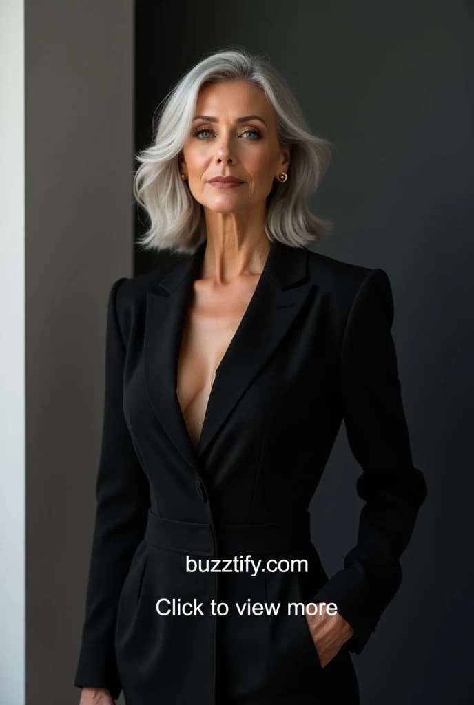 Hairstyle in Suit for Women in 40, Elegance Beauty Class Luxury Hairstyle in Suit for Women in 40, Elegance Beauty Class Luxury