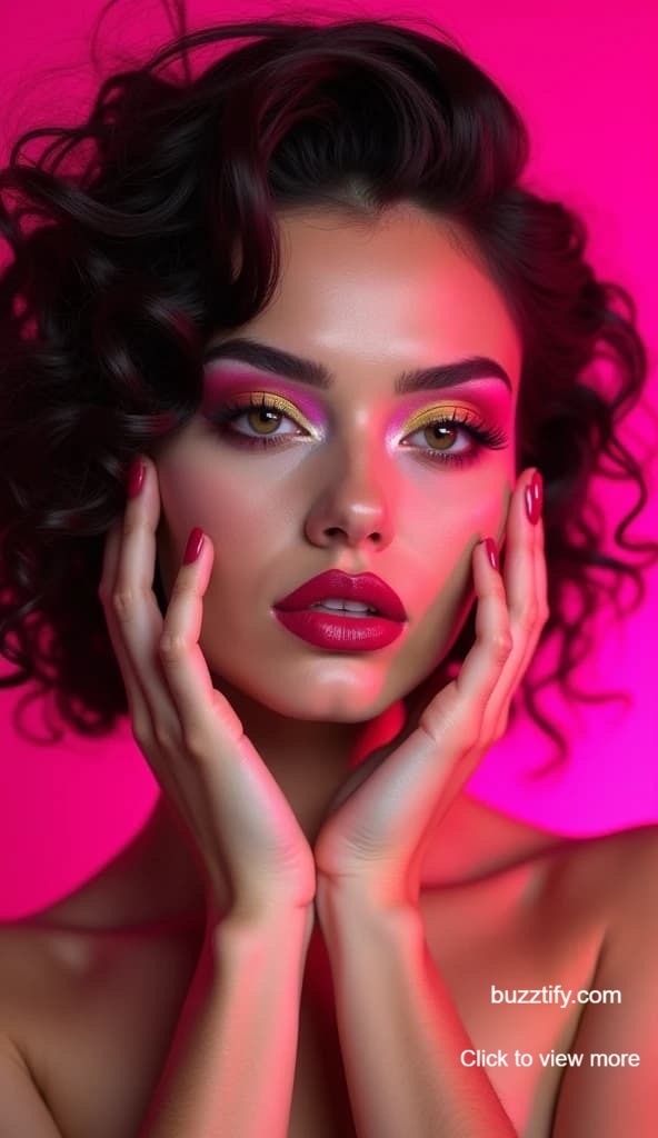 Best Eye Makeup for Party, Pink, UV Golden Eyeshadow Glitter Best Eye Makeup for Party, Pink, UV Golden Eyeshadow Glitter