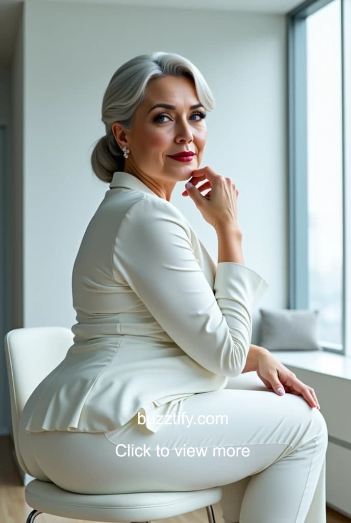 Hairstyle in Suit for Women in 40, Elegance Beauty Class Luxury Hairstyle in Suit for Women in 40, Elegance Beauty Class Luxury