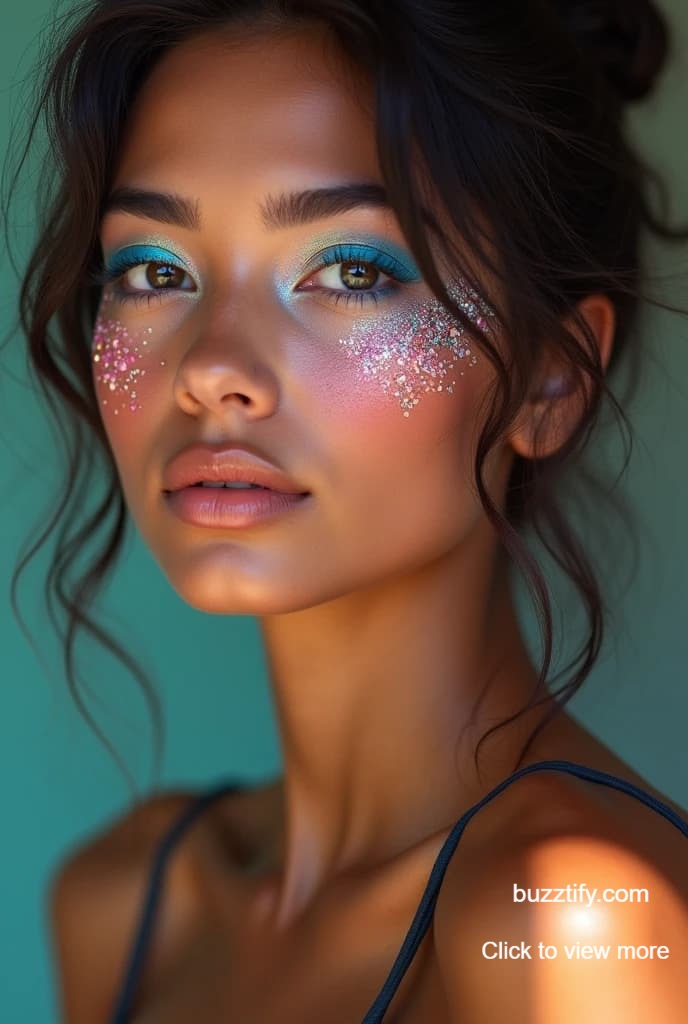 Best Eye Makeup for Party, Pink, UV Golden Eyeshadow Glitter Best Eye Makeup for Party, Pink, UV Golden Eyeshadow Glitter