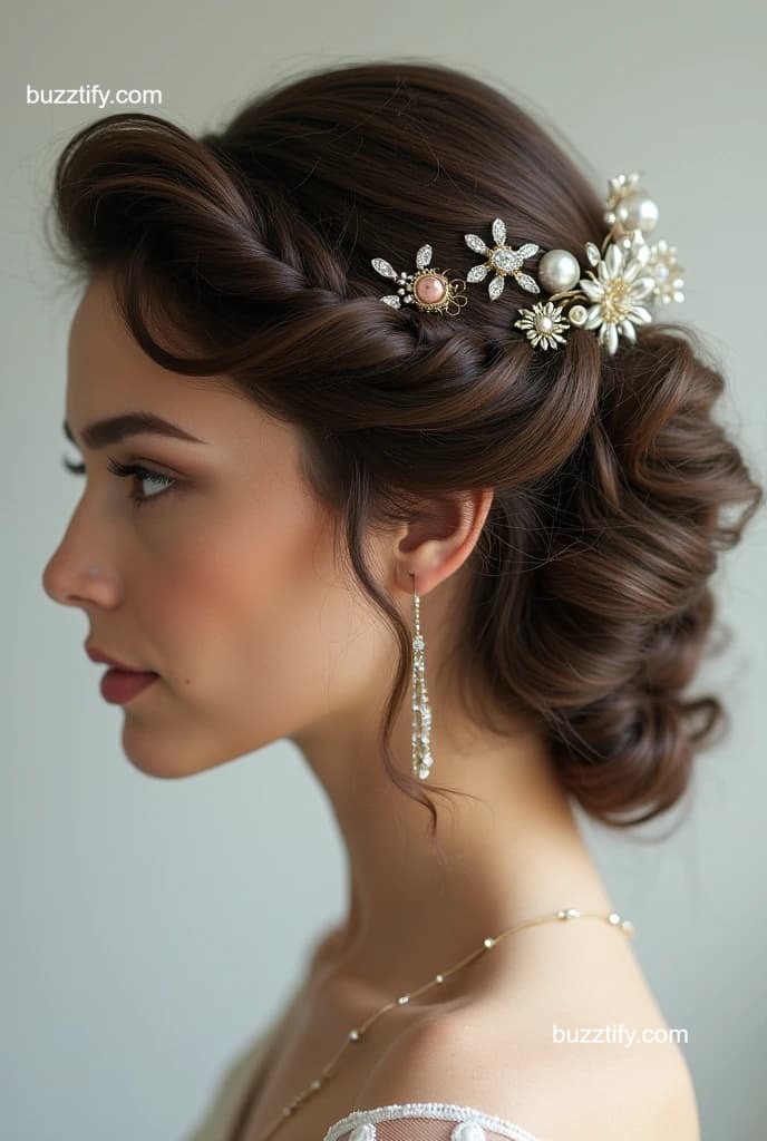 Bridal Party Hairstyles for Long Hair & Med, Updo Hairstyle Bridal Party Hairstyles for Long Hair & Med, Updo Hairstyle