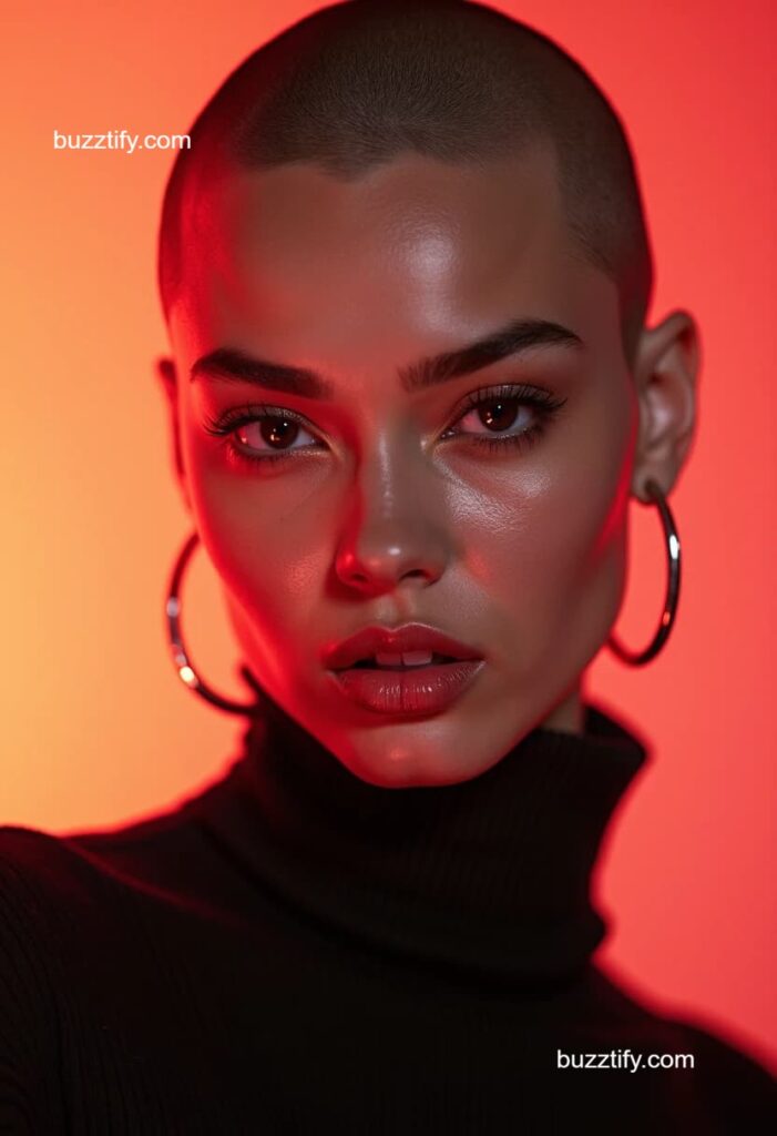 Crewcut for Women, Shaved Head Lady Buzz Cut Crewcut for Women, Shaved Head Lady Buzz Cut