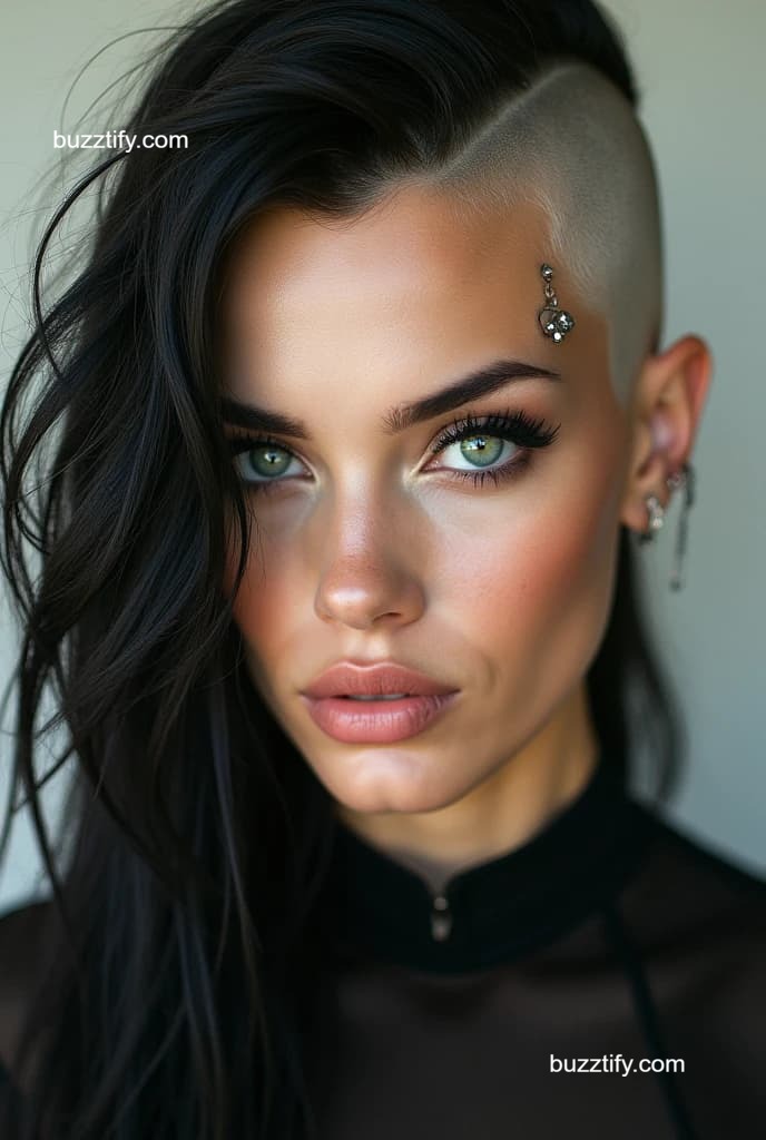 Crewcut for Women, Shaved Head Lady Buzz Cut Crewcut for Women, Shaved Head Lady Buzz Cut