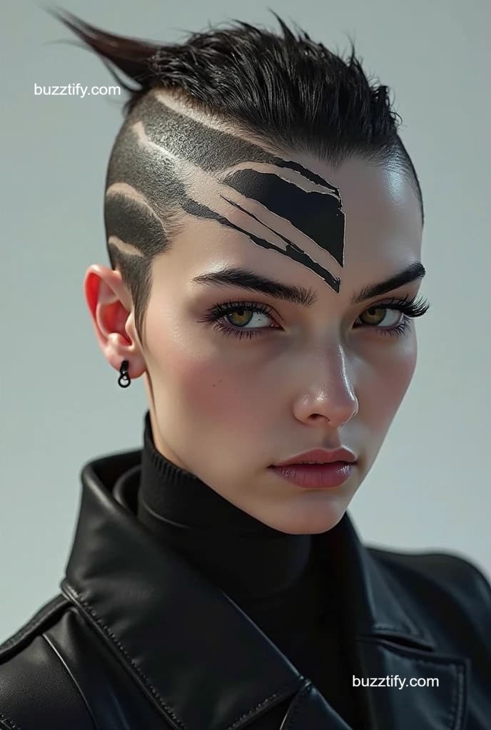Crewcut for Women, Shaved Head Lady Buzz Cut Crewcut for Women, Shaved Head Lady Buzz Cut
