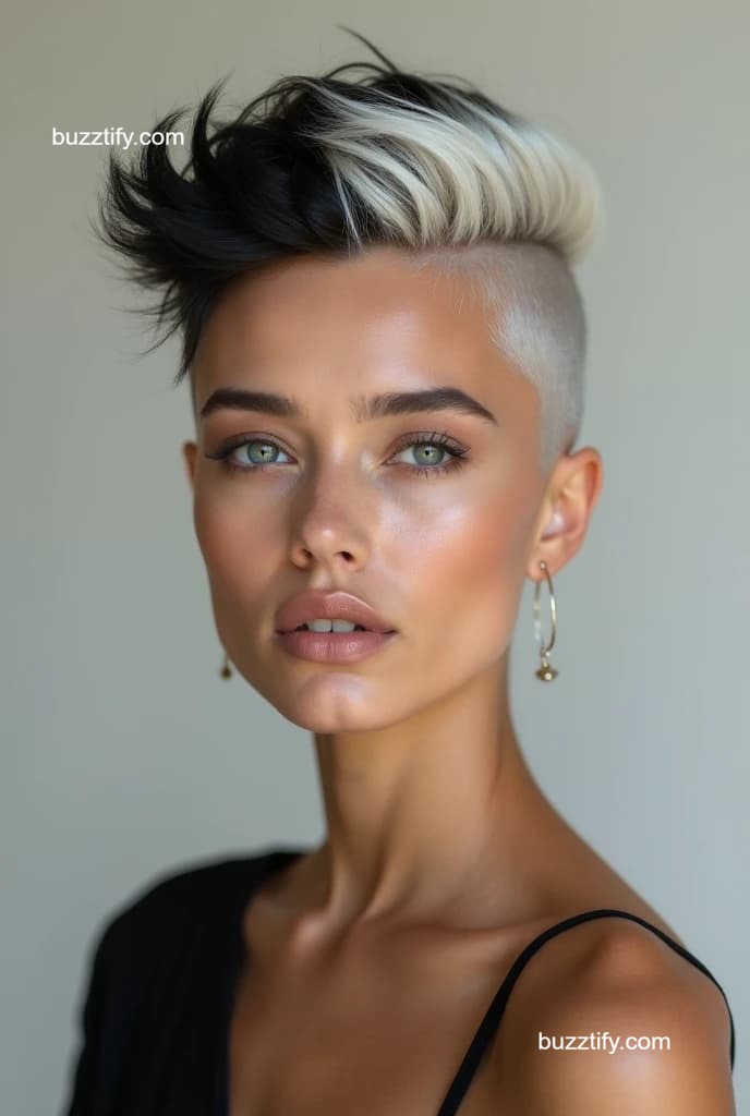 Crewcut for Women, Shaved Head Lady Buzz Cut Crewcut for Women, Shaved Head Lady Buzz Cut