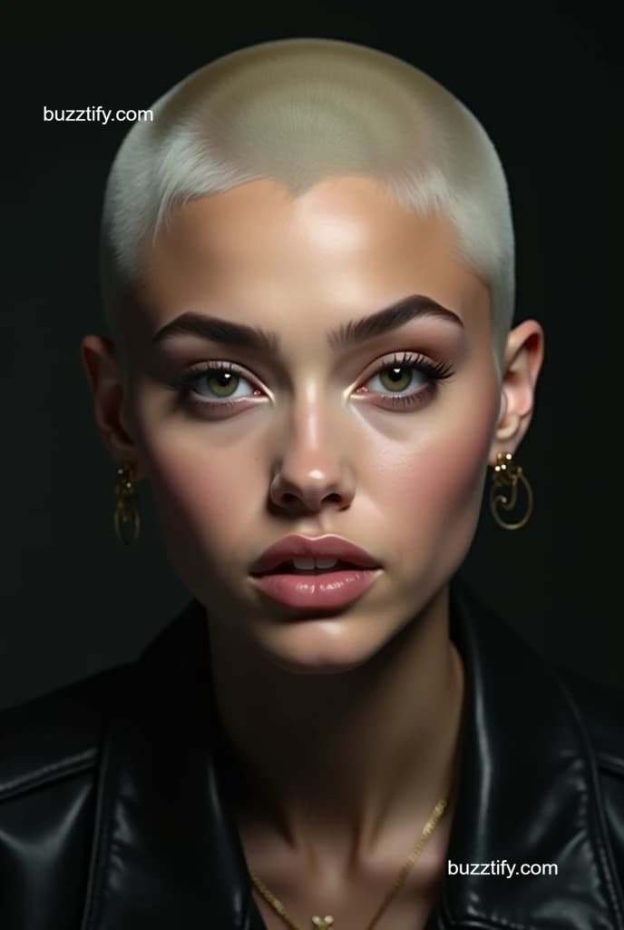 Crewcut for Women, Shaved Head Lady Buzz Cut Crewcut for Women, Shaved Head Lady Buzz Cut