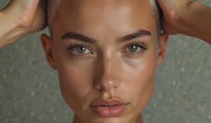 Crewcut for Women, Shaved Head Lady Buzz Cut (4)