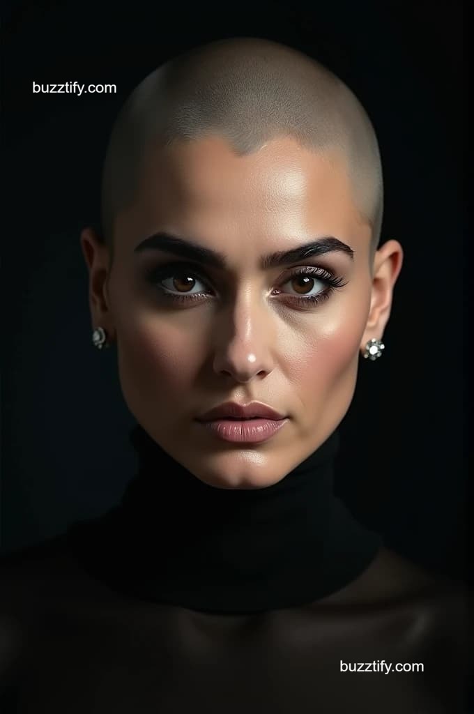 Crewcut for Women, Shaved Head Lady Buzz Cut Crewcut for Women, Shaved Head Lady Buzz Cut