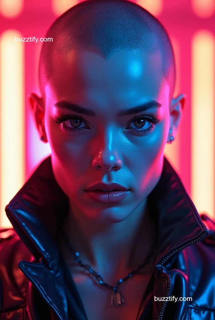 Crewcut for Women, Shaved Head Lady Buzz Cut Crewcut for Women, Shaved Head Lady Buzz Cut