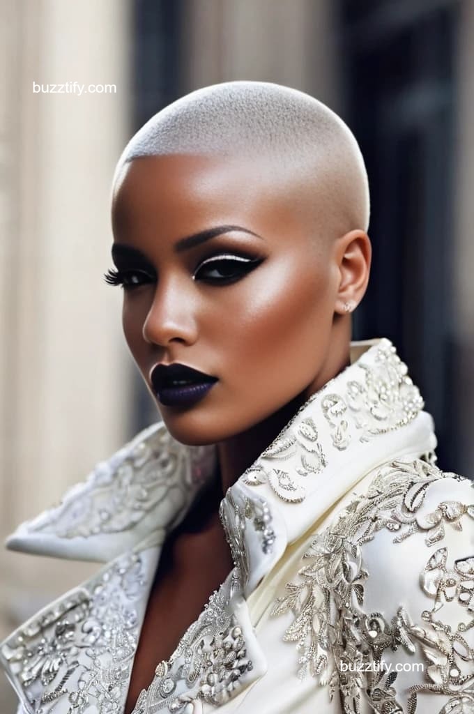 Crewcut for Women, Shaved Head Lady Buzz Cut Crewcut for Women, Shaved Head Lady Buzz Cut
