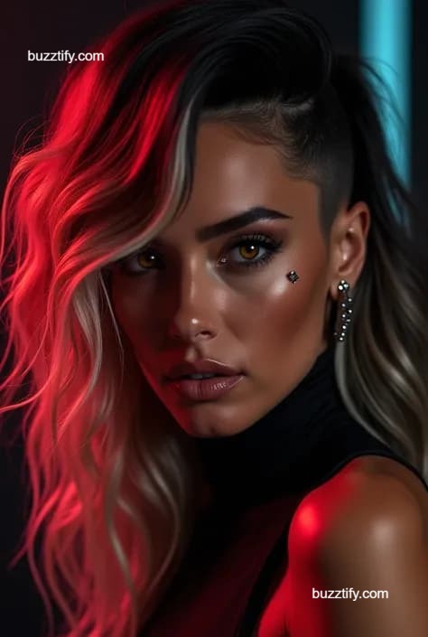 Cyberpunk Hairstyle for Women, Punk Girl Hair Cyberpunk Hairstyle for Women, Punk Girl Hair