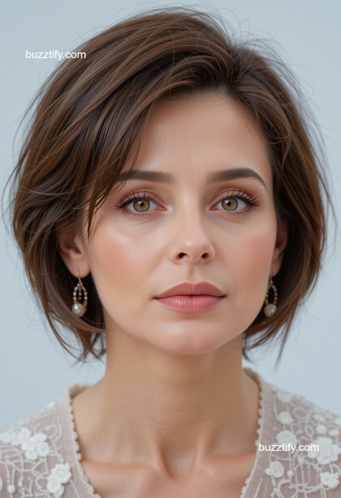 Women in their 40s with Short Hair and Color Streaks Women in their 40s with Short Hair and Color Streaks