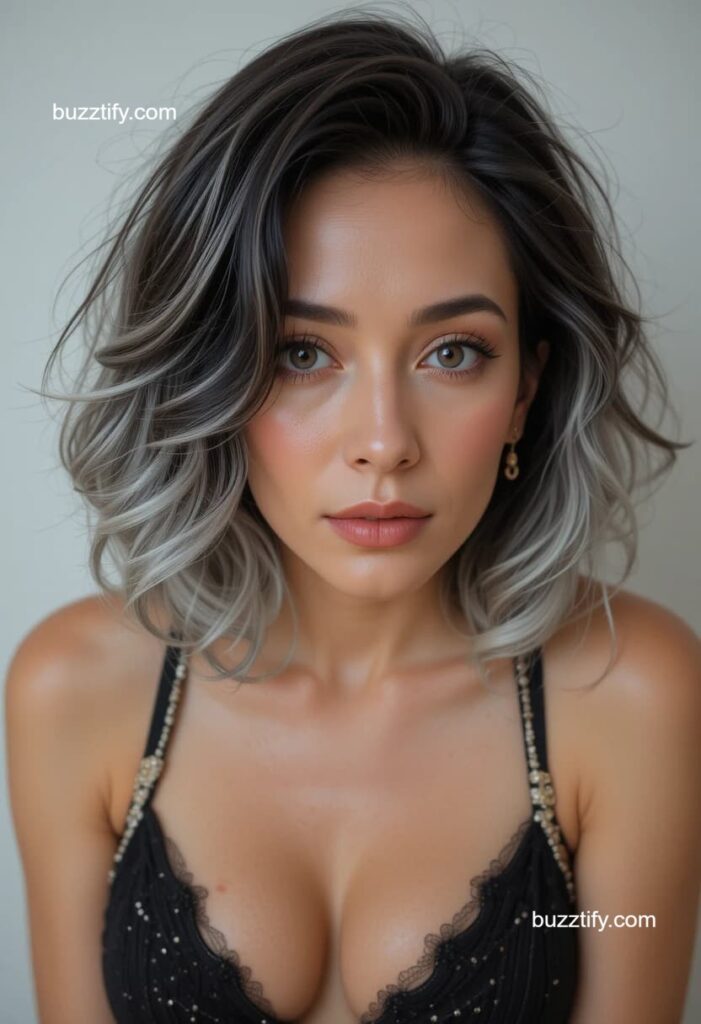Women in their 40s with Short Hair and Color Streaks Women in their 40s with Short Hair and Color Streaks