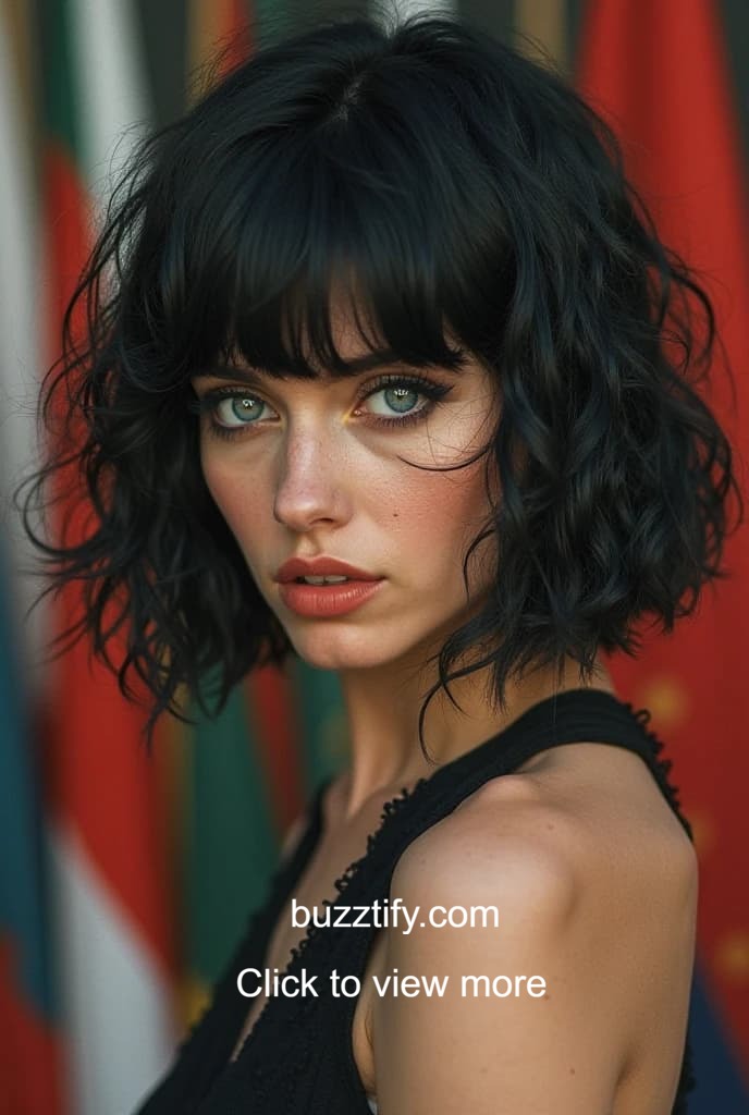 Messy Fringe Hairstyle for Women, Messy Hair Bangs, Tousled Messy Fringe Hairstyle for Women, Messy Hair Bangs, Tousled