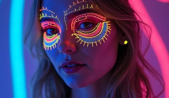 Best Eye Makeup for Party, Pink, UV Golden Eyeshadow Glitter