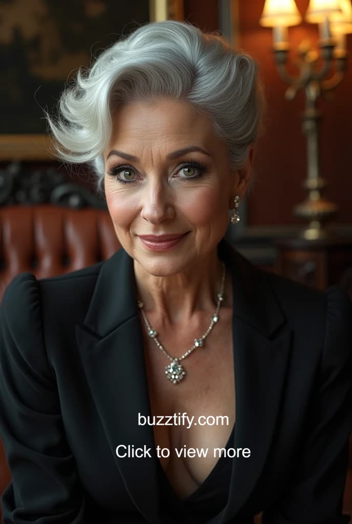 Hairstyle in Suit for Women in 40, Elegance Beauty Class Luxury Hairstyle in Suit for Women in 40, Elegance Beauty Class Luxury