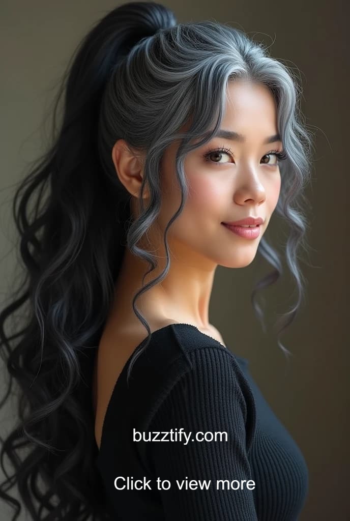 Gray Highlights on Black Hair, Top Hair Color Trends Gray Highlights on Black Hair, Top Hair Color Trends