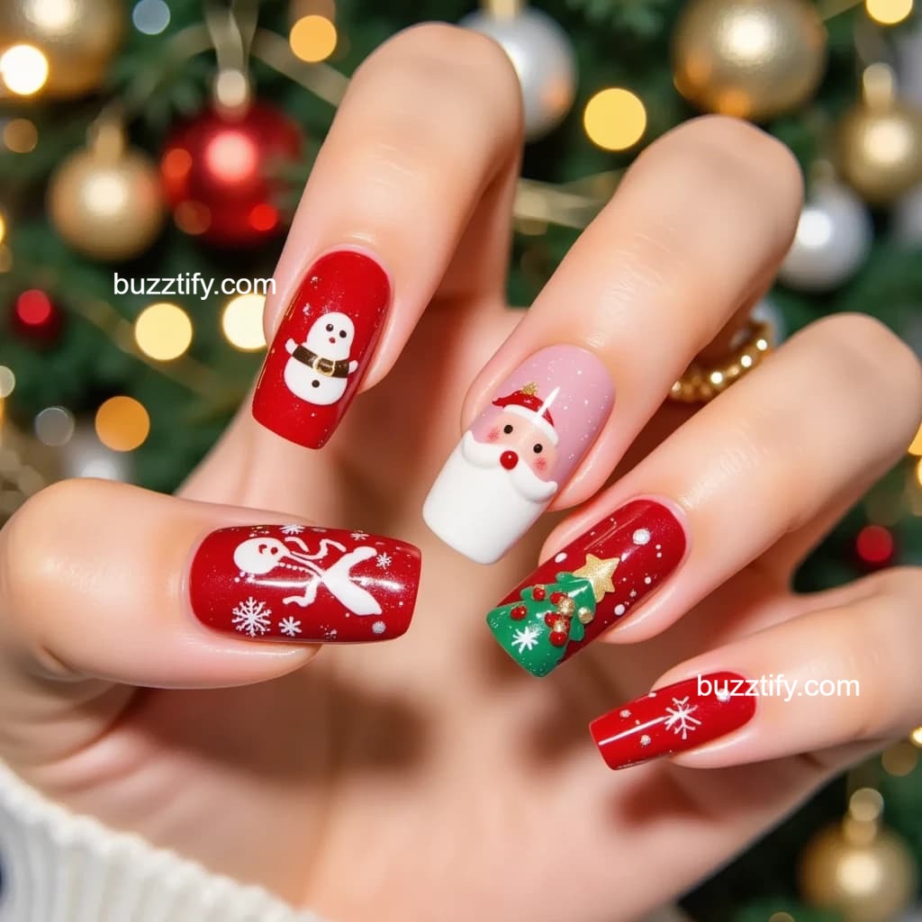 Nail Art Designs for Christmas: Best Simple and Easy Ideas Nail Art Designs for Christmas: Best Simple and Easy Ideas