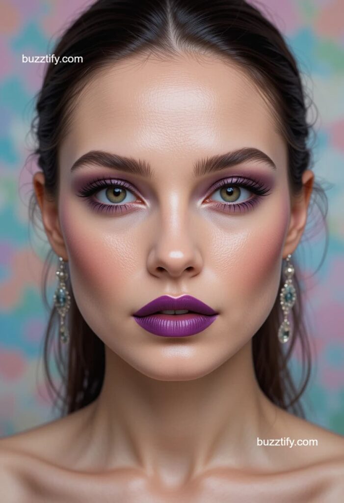 Best Hairstyles to Pair with Purple Lipstick: Dare to Stand Out
